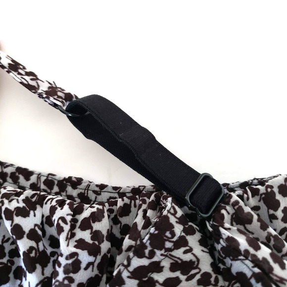 BISOU BISOU Tank Top Womens SIZE L Brown Tassel Waist Belt Lined Spaghetti Strap - Picture 7 of 11